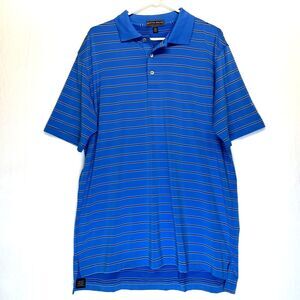 Peter Millar Polo Mens Size Large Summer Comfort Golf Shirt Striped W 1896 Logo